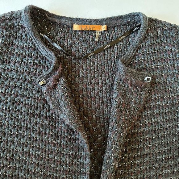 Belldini Women's Open Cardigan Jacket Black Long Sleeve Sweater w/Pockets Size M - Picture 3 of 9